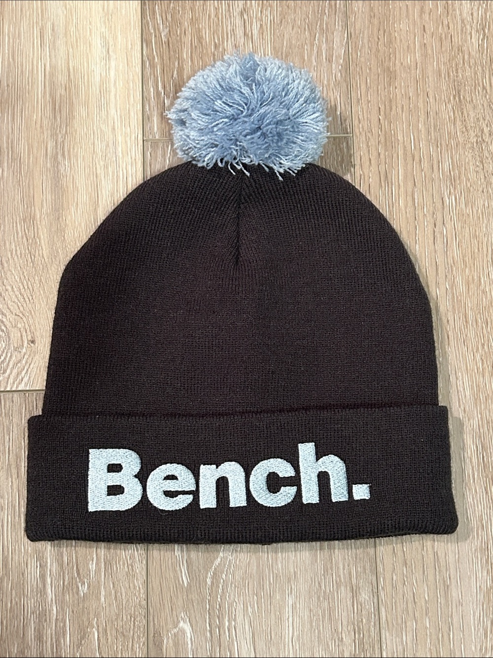 Bench Navy toque with Light Blue Pom